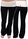 Two-Toned Roll Down Yoga Pant by Hard Tail