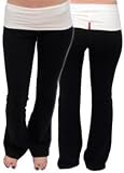 Two-Toned Roll Down Yoga Pant by Hard Tail