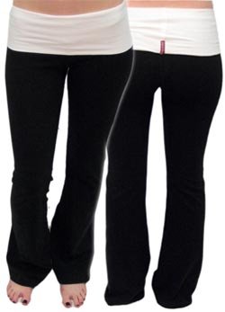 Two-Toned Roll Down Yoga Pant by Hard Tail