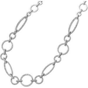 Genuine IceCarats Designer Jewelry Gift 14K White Gold Diamond Necklace. 1 1/2 Ct Tw Diamond Necklace Diamond Necklace In 14K White Gold