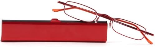 "Barely There" Lightweight Travel Readers with Hard Case By Cinzia (1.00, Red)