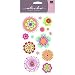 Sticko Vellum Stickers-Romany Flowers Foil
