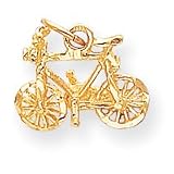 10k BICYCLE CHARM