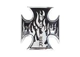 Maltese Cross Iron Cross Chopper Flame Headbadge