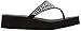 Skechers Cali Women's Vinyassa-Bindu Flip Flop,Black/Silver,8 M US