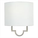 Quoizel LSM8801PS Millennium 10-Inch 1-Light Pocket Wall Sconce with White Parchment Shade, Pewter Plated
