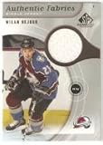 2005-06 SP Game Used Authentic Fabrics #AFMH Milan Hejduk - Colorado Avalanche (Piece of Authentic Jersey ) (Hockey Cards)
