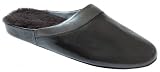 Lamo Sheepskin Australia Sheepskin Monaco Scuff Mens Shoes Suede Slippers Moccasins Black