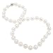 CLASSIC PEARLS 925/- Sterling Silber Muschelkernperlen Halskette in weiß; ca. 12 mm; ca. 50 cm 60300006