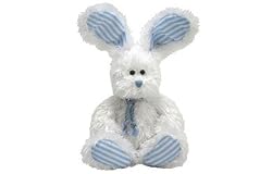 Ty Beanie Babies 2.0 Hopsy  White Bunny  with Blue  Accents