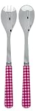 Sabre - Vichy - Service à Salade - Fushia - Inox - 18/10