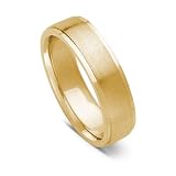 14k Gold Satin Finish Men's Wedding Ring, 6mm