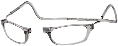CliC Magnetic Closure Reading Glasses XXL with Adjustable Headband Smoke 2.00 by CliC