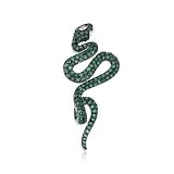 5.00 ct. t.w. Emerald Snake Pendant In Sterling Silver