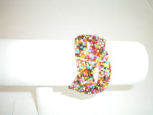 Bracelet Cuff Beads multi colors