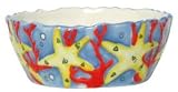 Ceramic Pottery Marine Life Starfish Small Bowl 6.25"D Set / 2