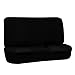 FH Group Flat Cloth Seat Covers Full Set – Universal Fit for Cars Trucks & SUVs (Black) FB050112
