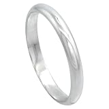 Sterling Silver 3 mm High Dome Wedding Band Thumb Ring
