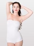 American Apparel Cotton Spandex Jersey Strapless Ruched Bodysuit