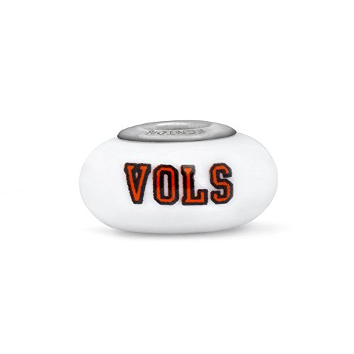 Tennessee Volunteers Small Glass Bead Fits Most European Style Charm Bracelets