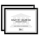 DAX Value U-Channel Document Frames with Certificates, 8.5 x 11 Inches, Black, Set of 2 (N17000NTP)