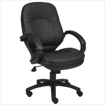 Executive Chair in Leatherplus Black - B726-BK