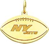 14K Gold NFL New York Jets Football Charm