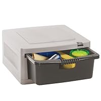 Suncast DR098810 18x18x9 Inch Stacking Drawer, Gray/Black