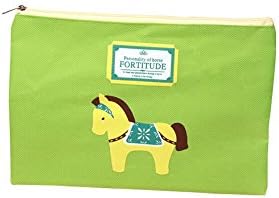 Surker Korean Style Cartoon Pony Horse Stationery Storage Bag Popular Portable Canvas Pencil Pen Cosmetic Makeup Case Pcpa00017