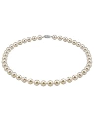 AAA Japanese White Akoya Cultured Pearl 9.5-10.0mm Necklace with 14K Gold Clasp 20 Inches