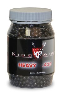 King Arms 6mm airsoft BBs, 0.43g, 2000 rds, black