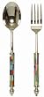 Decorative Salad Servers with Multi-colored Resin Handles