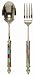 Decorative Salad Servers with Multi-colored Resin Handles