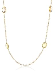 Panacea Crystal and Gold Station Necklace, 17.5"