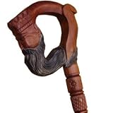 Carved Walking Stick - Poseidon