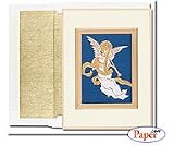 Brett Boxed Holiday Cards - Angel & Horn - 5 7/8 x 4 3/8 - 8 cards/envelope