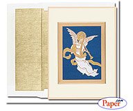 Brett Boxed Holiday Cards - Angel & Horn - 5 7/8 x 4 3/8 - 8 cards/envelope