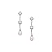 Sterling Silver Cubic Zirconia Fresh Water Pearl Dangle Earrings
