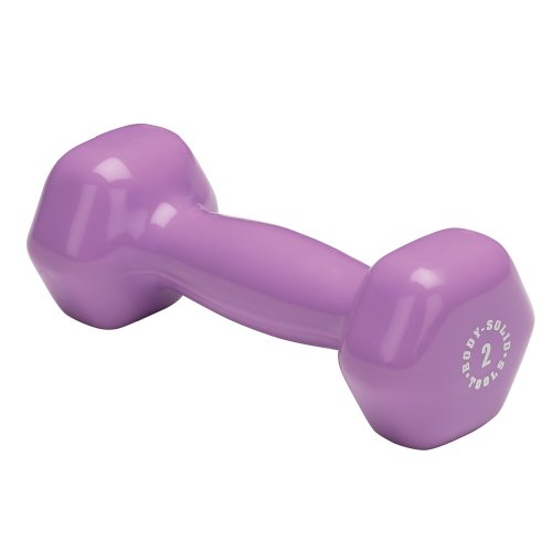 Body Solid Tools BSTVD2 2-Pound Vinyl Dumbbell (Light Purple)