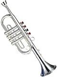 Silver Plastic Toy Trumpet 16.5" by Bontempi