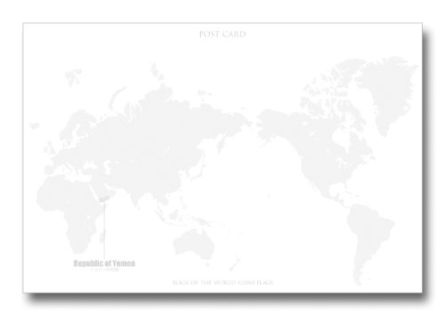 世界の国旗ポストカードシリーズ ＜中東＞ イエメン共和国 Flags of the world POST CARD <Mideast> Republic of Yemen