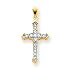 14k AA Diamond Cross Pendant