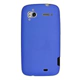 Silicone Gel Skin BLUE Sleeve Rubber Soft Cover Case for HTC SENSATION 4G ( ....