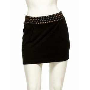 Buy 2b Studded Waistband Mini Skirt by bebe