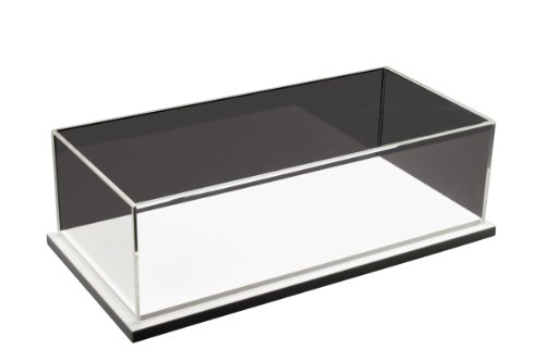 Dickie-Schuco 413319025 - True Scale - Acrylglasvitrine Whitemodern White, f&uuml;r Modelle 1:18, Boden: 34 x 17 x 1,5 cm, Haube: 32,5 x 15,5 x 9,5 cm, ...