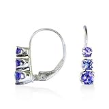 14k White Gold Tanzanite Earrings