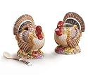 Tom Turkey Thanksgiving And Holiday CREAM And SUGAR BOWL set With Spoon. Wonderful Holiday Dining Decor