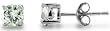 Sterling Silver 1.0 CTW Round CZ Basket Earrings