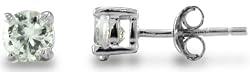 Sterling Silver 1.0 CTW Round CZ Basket Earrings