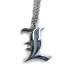 Death Note Necklace L Lawliet Kira Costume Cosplay charm necklace Silver